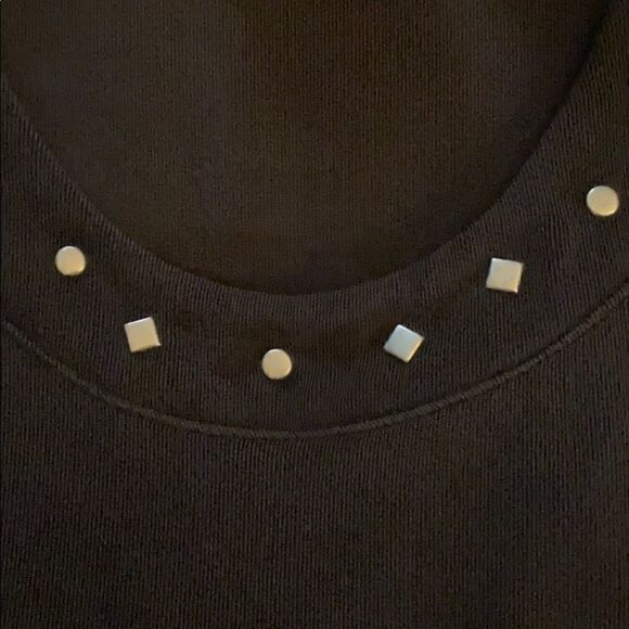 Chico’s Travelers black Tank embellished neck M - Picture 4 of 9